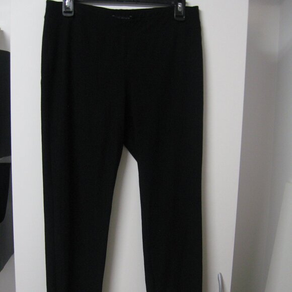 Eileen Fisher Size S Black Washable Crepe Slim Pull On Pants - Picture 1 of 2